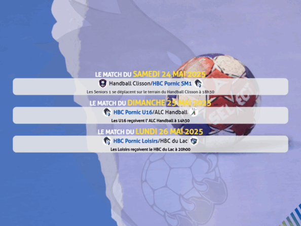 Matchs du 24 au 26 mai 2025