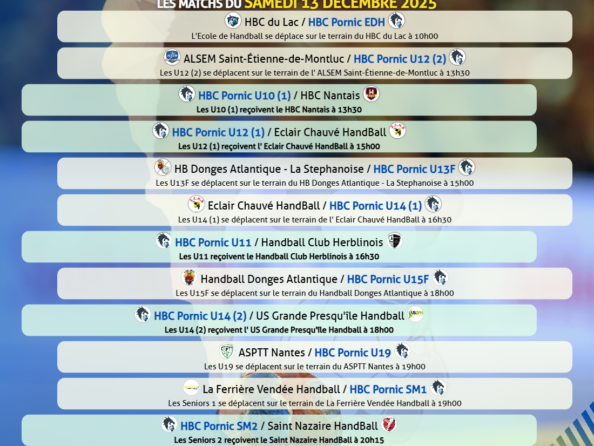 Matchs du 12 au 14 décembre 2025